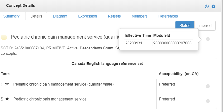 Pediatric chronic pain management service (qualifier value) concept 